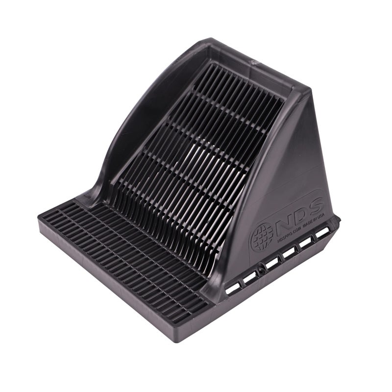 NDS 1200DSG Square Catch Basin Drain Downspout Grate, Fits 12-Inch Square Catch Basin Drain, Riser, or Low-Profile Adapter, 12-Inch, Plastic, Black - Image 1